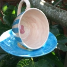 Cup & saucer bird feeder